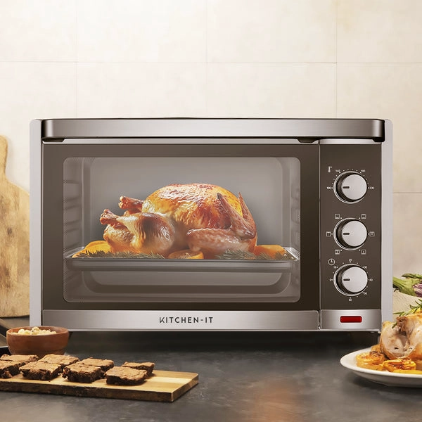 HORNO ELÉCTRICO KITCHEN-IT SILVER SERIES 45L DOBLE VIDRIO - 8