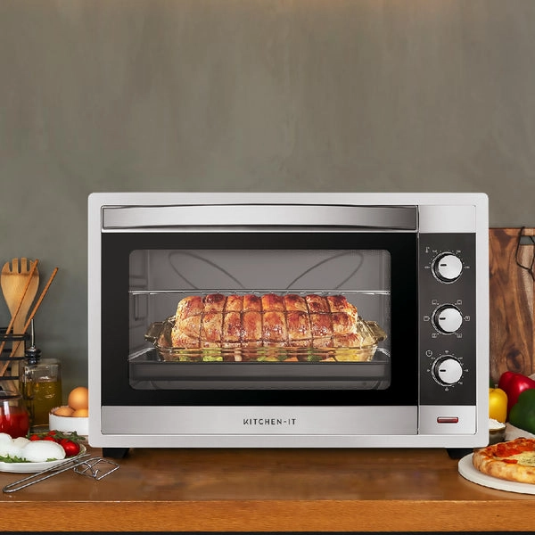 HORNO ELÉCTRICO KITCHEN-IT SILVER SERIES 60L DOBLE VIDRIO - 9