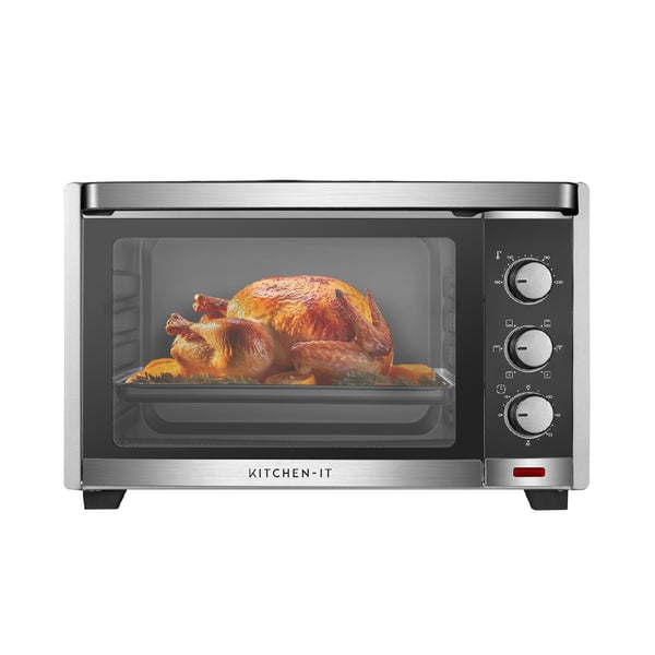 HORNO ELÉCTRICO KITCHEN-IT SILVER SERIES 45L DOBLE VIDRIO
