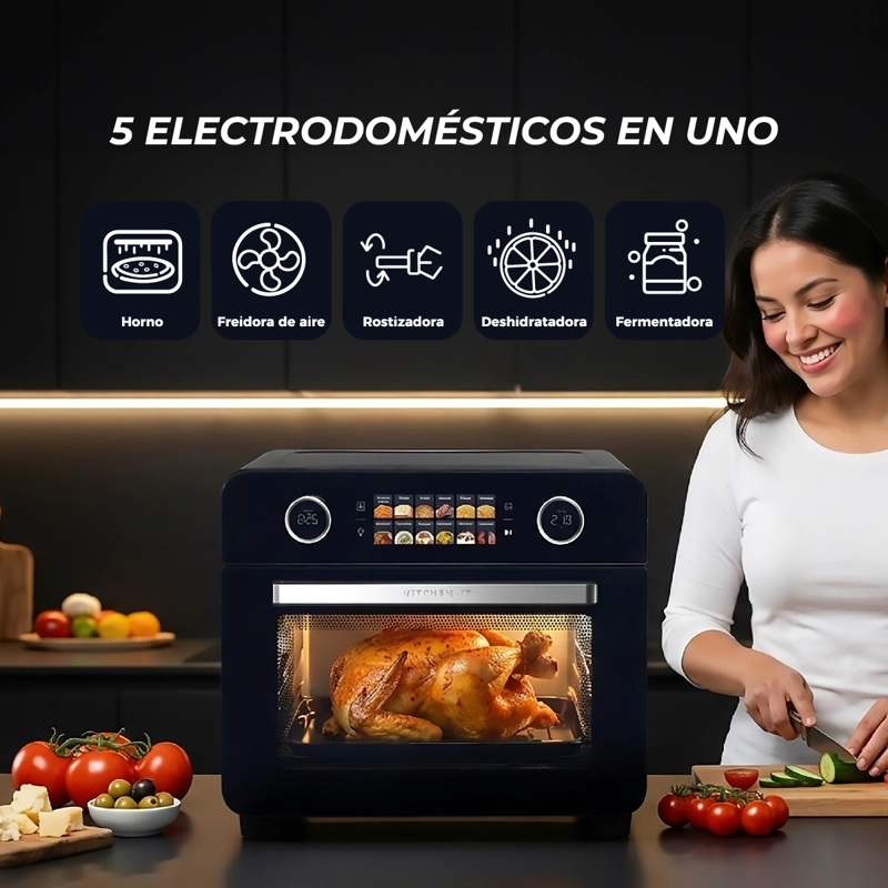 HORNO FREIDORA AIRE KITCHEN-IT 25L SMART EDITION - 4