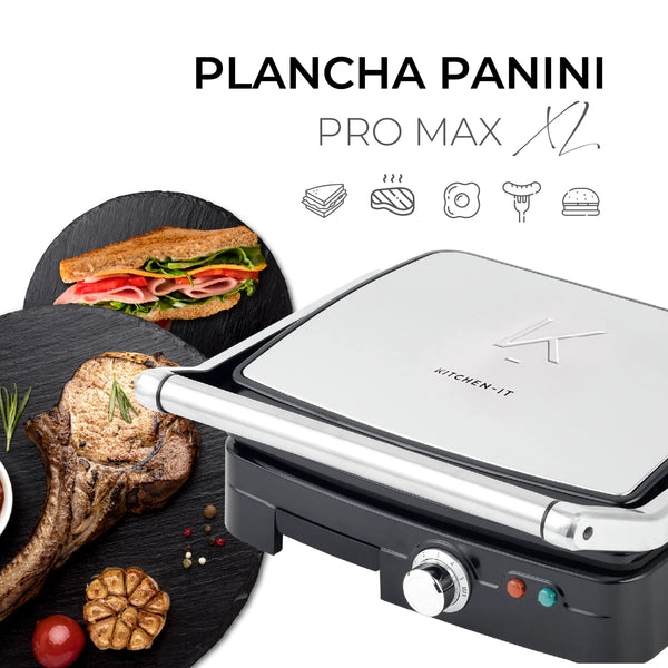 PLANCHA PANINI PRO MAX XL KITCHEN-IT SUPERFICIE PLANA - 4