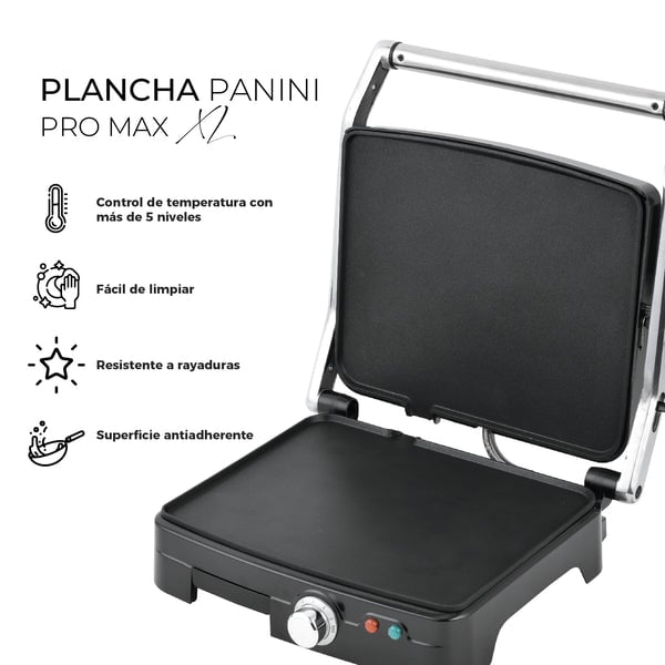 PLANCHA PANINI PRO MAX XL KITCHEN-IT SUPERFICIE PLANA - 7