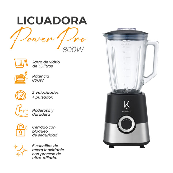 LICUADORA KITCHEN-IT POWER PRO 800W - 7