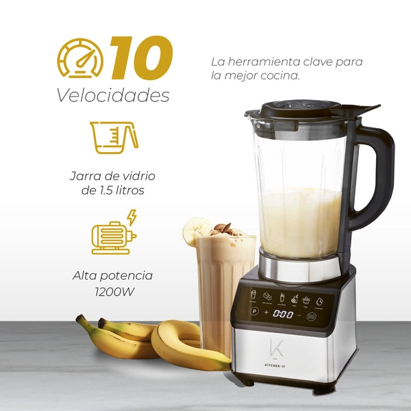 LICUADORA KITCHEN-IT SMART SYSTEM 1200W - 10 VELOCIDADES - 3