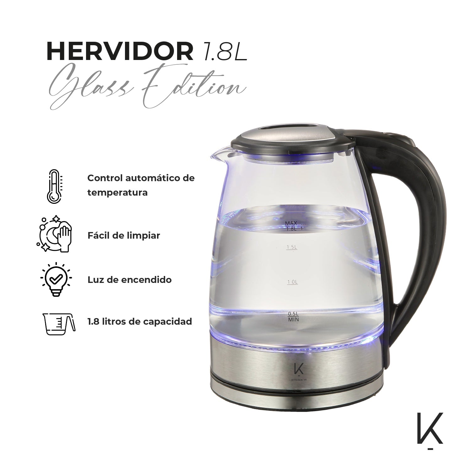 HERVIDOR DE VIDRIO 1.8L GLASS EDITION - 5