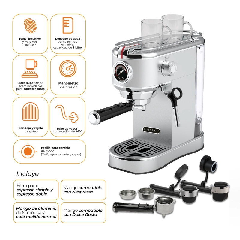 CAFETERA ESPRESSO BARI 5 EN 1 - 8