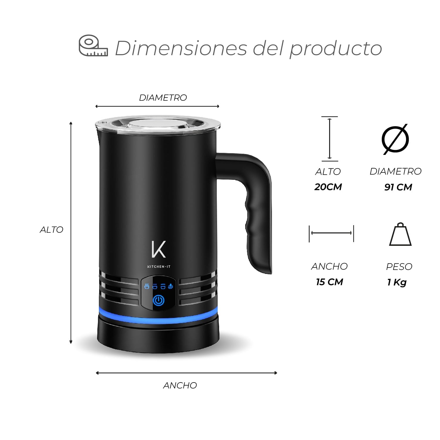 ESPUMADOR DE LECHE AEROFOAM 4 EN 1 - 2