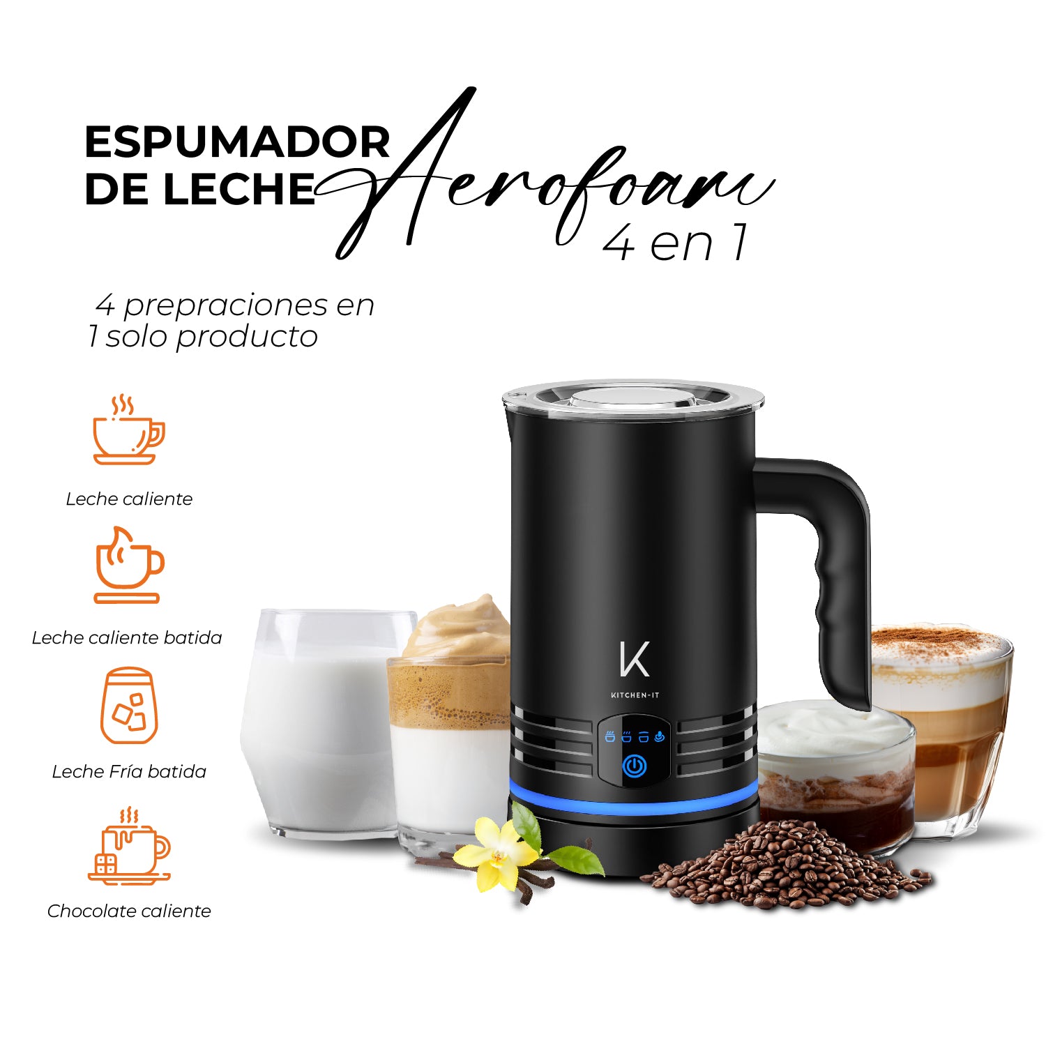 ESPUMADOR DE LECHE AEROFOAM 4 EN 1 - 6
