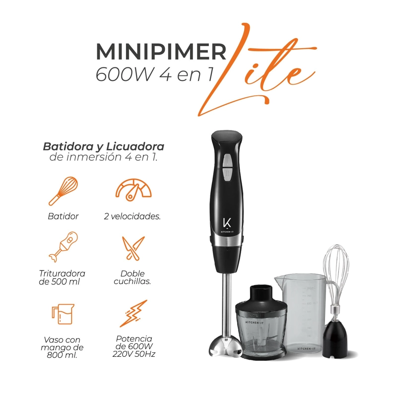 MINIPIMER LITE 600W KITCHEN-IT 4 EN 1 - 7