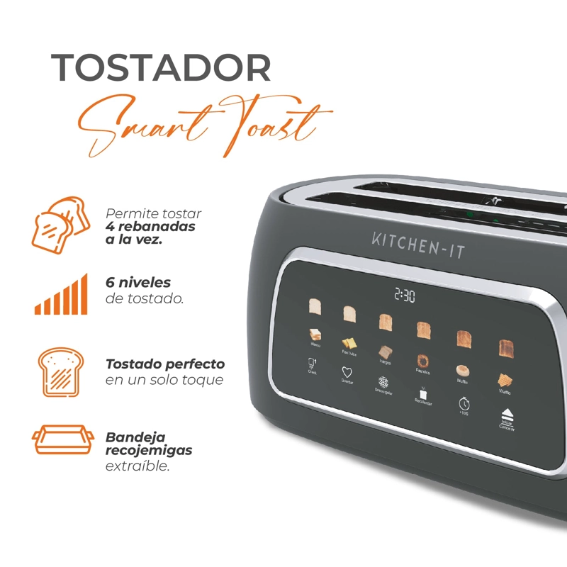 TOSTADOR DIGITAL SMART TOAST - 100% AUTOMATICO - 5