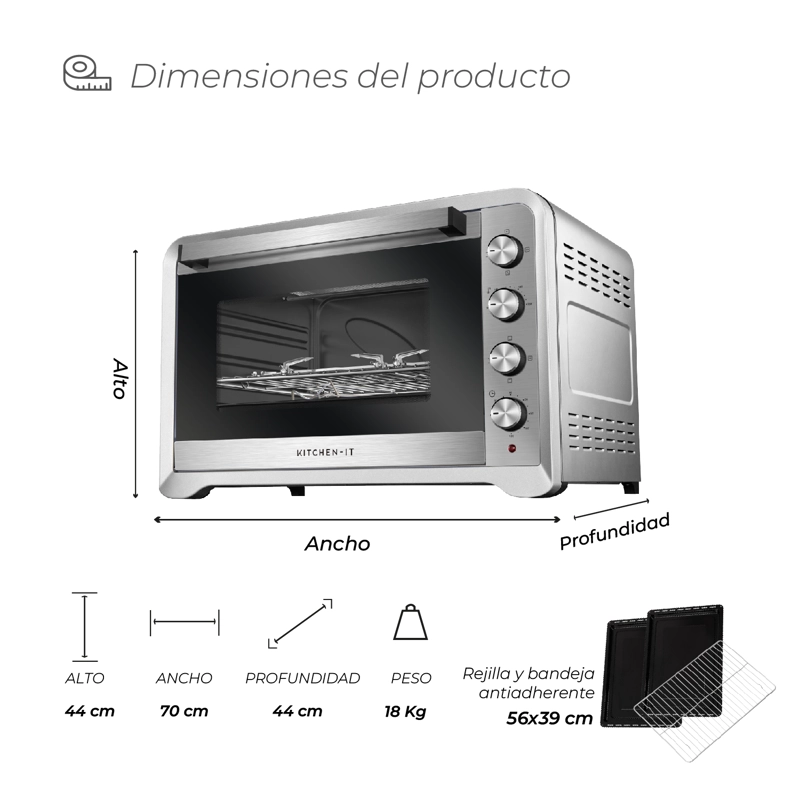 HORNO ELE CTRICO SILVER SERIES 100L - 10