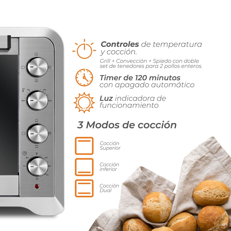 HORNO ELE CTRICO SILVER SERIES 100L - 5