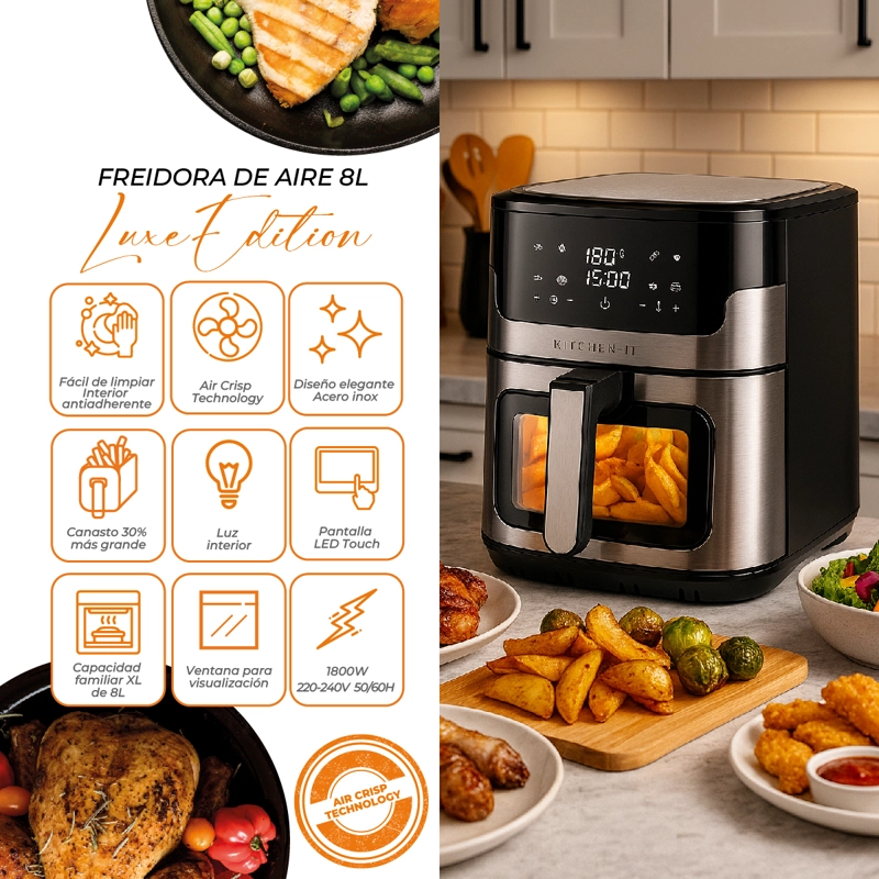FREIDORA DE AIRE LUXE EDITION 8L - 3