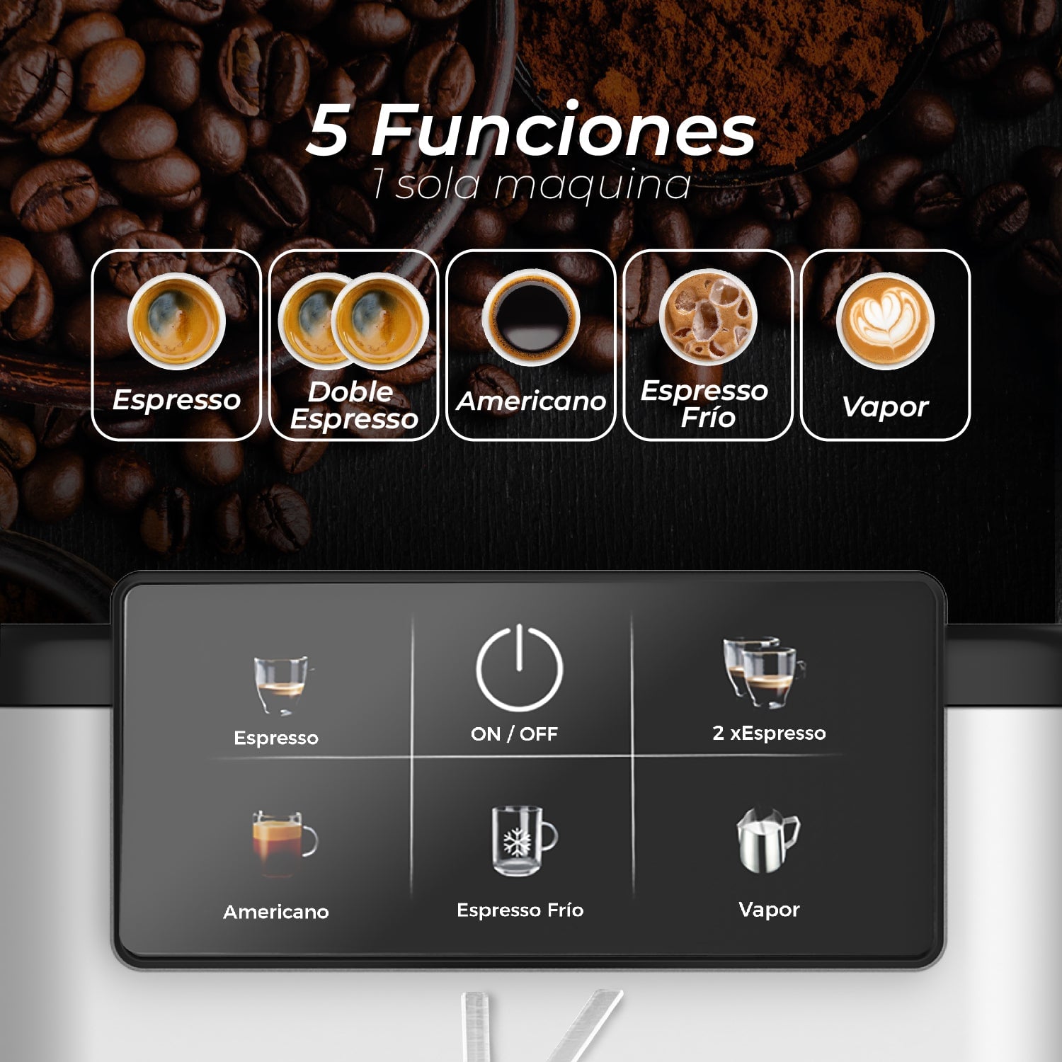 CAFETERA ESPRESSO COOL SHOT 5 EN 1 - 7