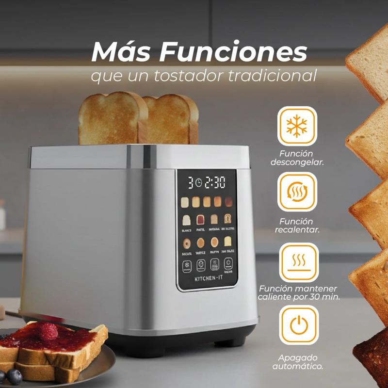 TOSTADOR DIGITAL SMART ELEGANCE - 100% AUTOMATICO - 8