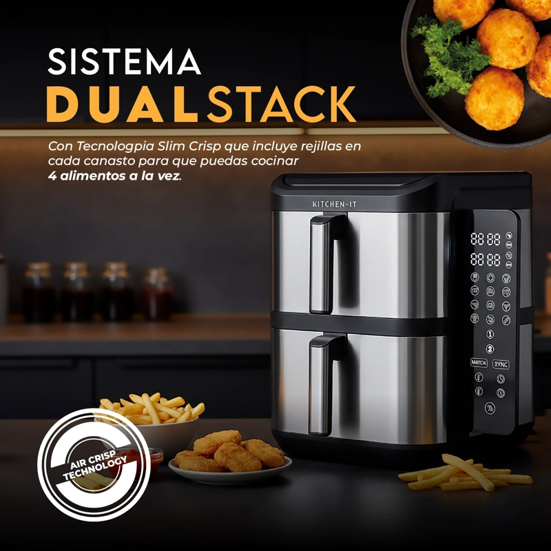 FREIDORA DE AIRE DUAL CRISP XL 10L - 7