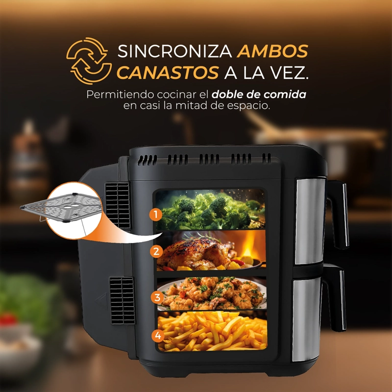FREIDORA DE AIRE DUAL CRISP XL 10L - 9