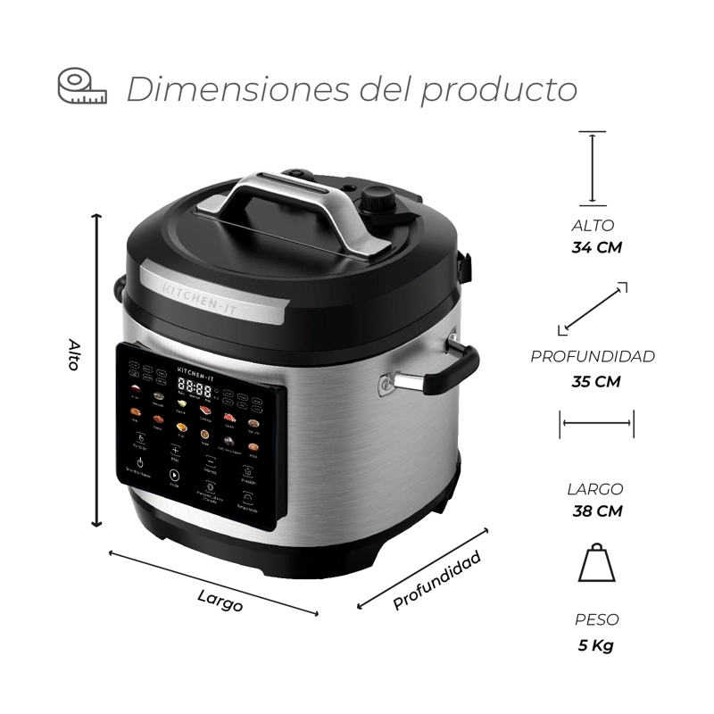 OLLA A PRESION ELE CTRICA MULTIFUNCIONAL 8L - 2
