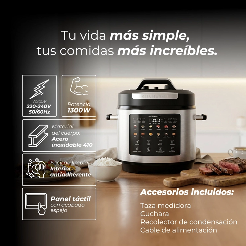 OLLA A PRESION ELE CTRICA MULTIFUNCIONAL 8L - 9