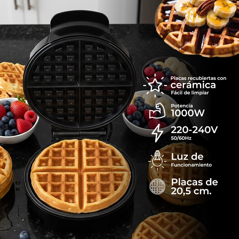 MAQUINA DE WAFFLES BELGIAN CRISP CON REVESTIMIENTO DE CERAMICA ANTIADHERENTE - 5