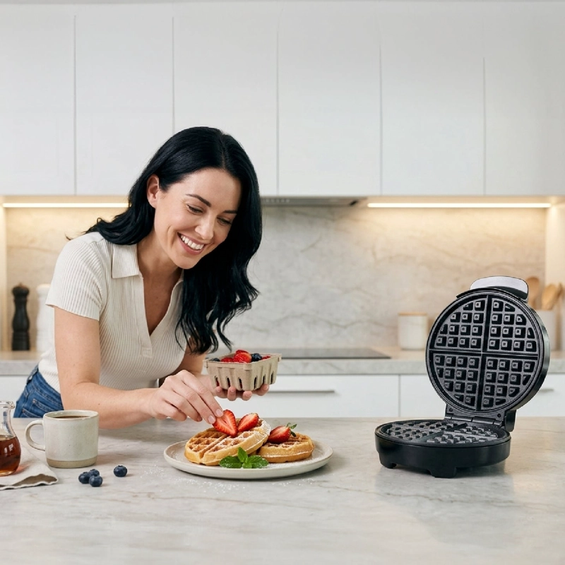 MAQUINA DE WAFFLES BELGIAN CRISP CON REVESTIMIENTO DE CERAMICA ANTIADHERENTE - 7