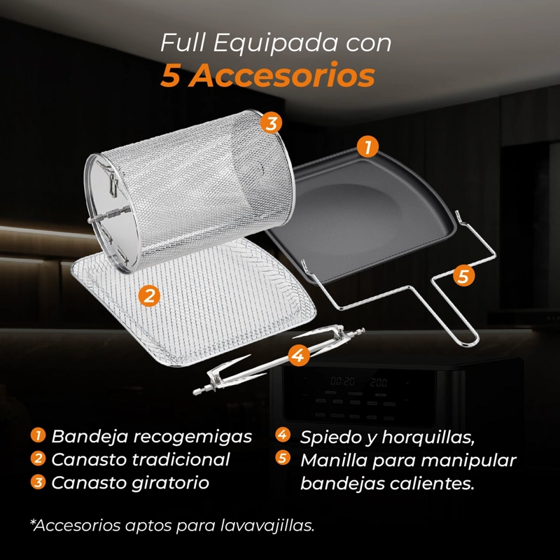 FREIDORA DE AIRE GRAND EDITION 14L - 7