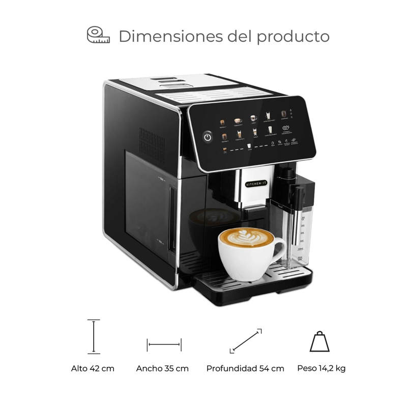 CAFETERA ESPRESSO SUPER AUTOMATICA LATTE DELUXE - 12