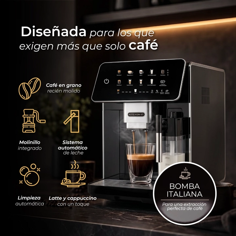 CAFETERA ESPRESSO SUPER AUTOMATICA LATTE DELUXE - 5