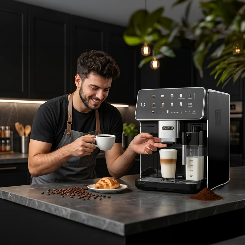 CAFETERA ESPRESSO SUPER AUTOMATICA LATTE DELUXE - 9
