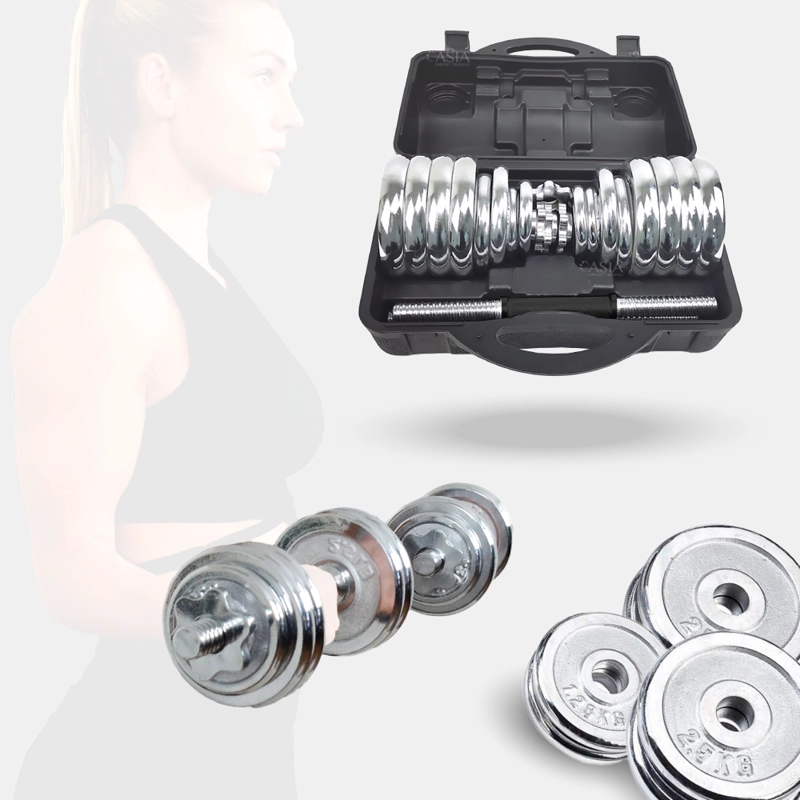 SET DE MANCUERNAS CROMADAS 20KG - 4