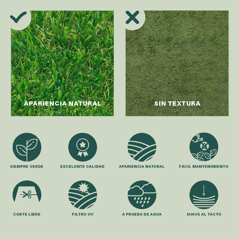 PASTO HOME GRASS SINTÉTICO 30 MILIMETROS ESPESOR 50 MT2 - 3