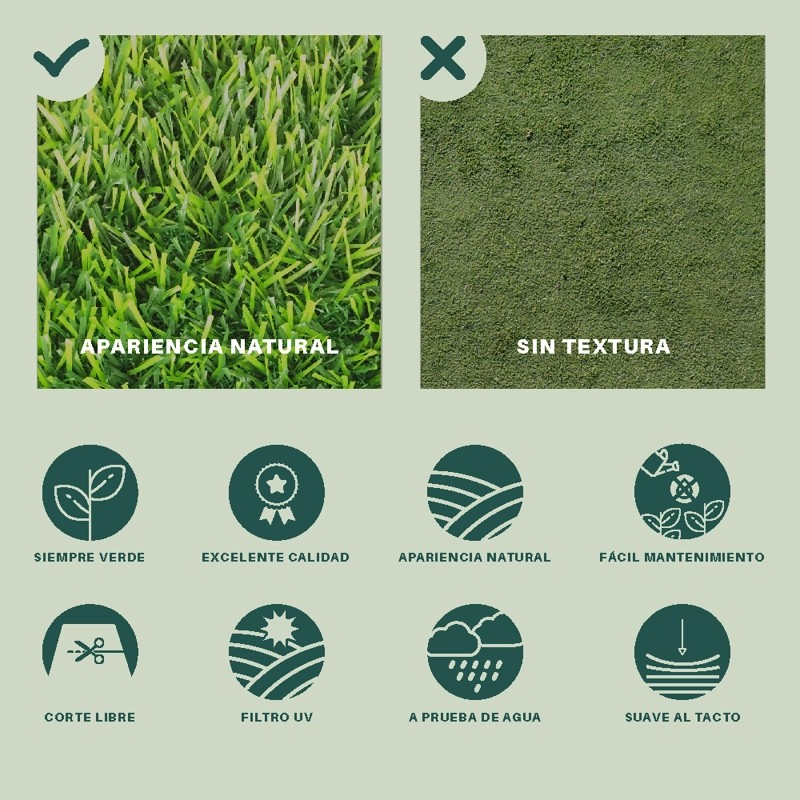 PASTO HOME GRASS SINTÉTICO 20 MILIMETROS ESPESOR 40 MT2 - 3