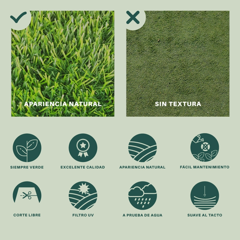 PASTO HOME GRASS SINTÉTICO 20 MILIMETROS ESPESOR 30 MT2 - 3
