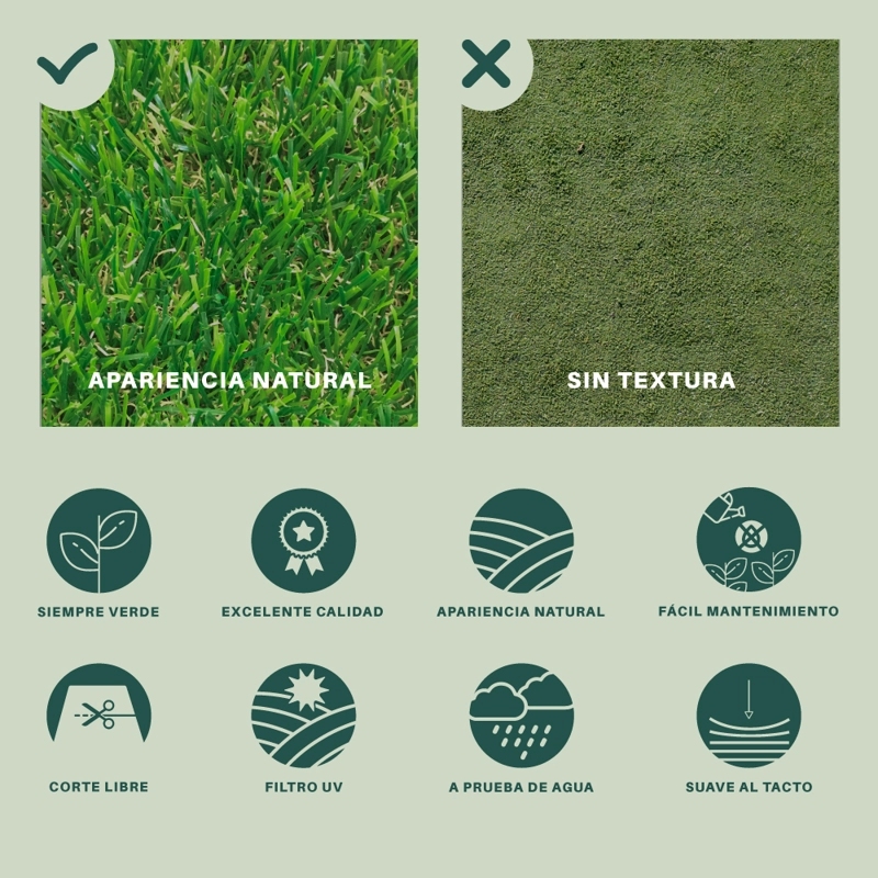 PASTO HOME GRASS SINTÉTICO 30 MILIMETROS ESPESOR 30 MT2 - 3