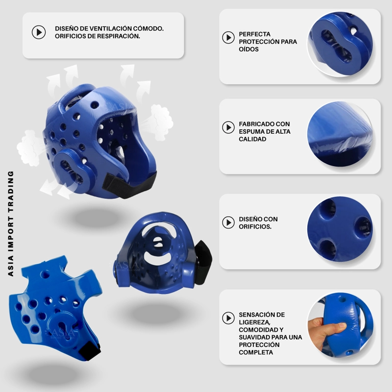 CASCO PWRFITNESS 25 CM BOXEO AZUL TALLA L - 3