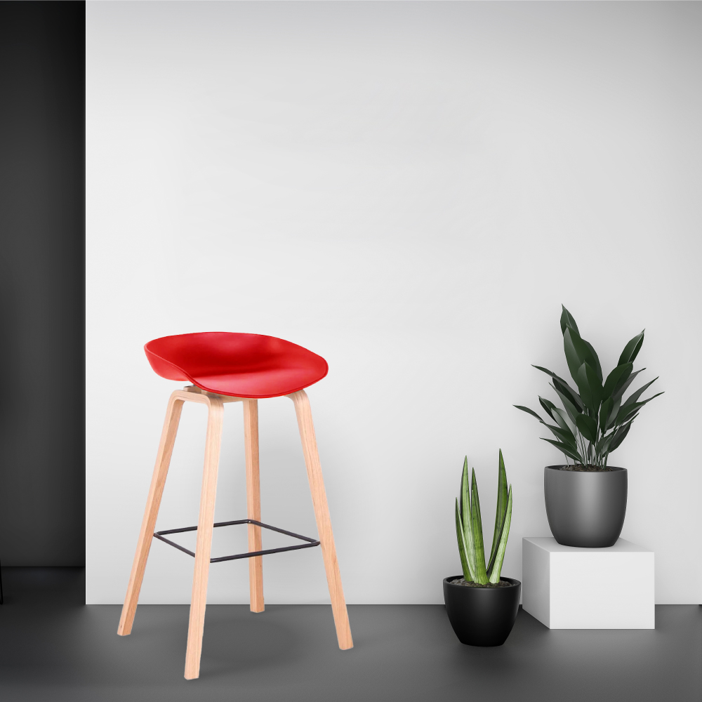 SILLA TABURETE HOME&DESIGN ROJO - 2