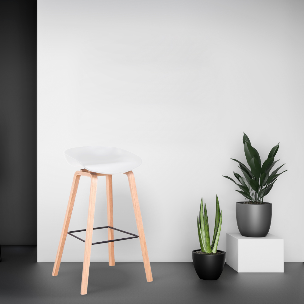 SILLA TABURETE COLOR BLANCO - 2
