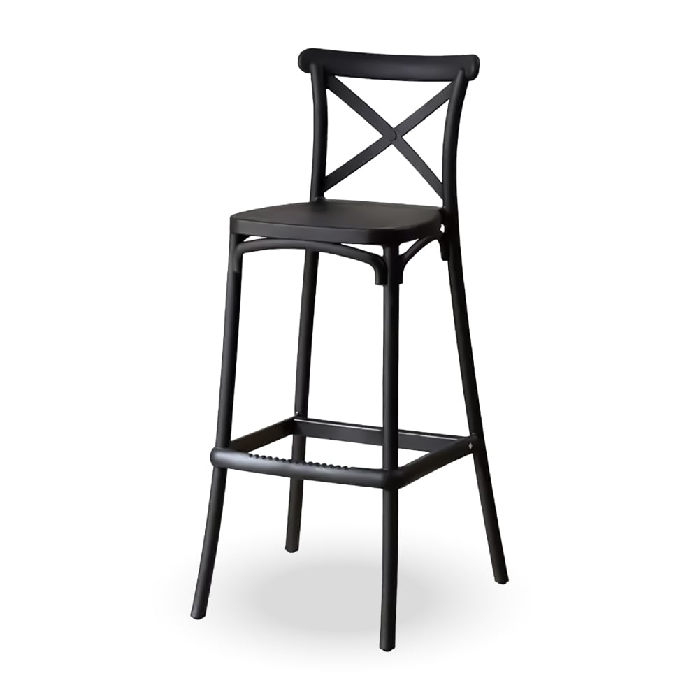 SILLA BAR HOME&DESIGN NEGRA CON RESPALDO CRUZADO - 1