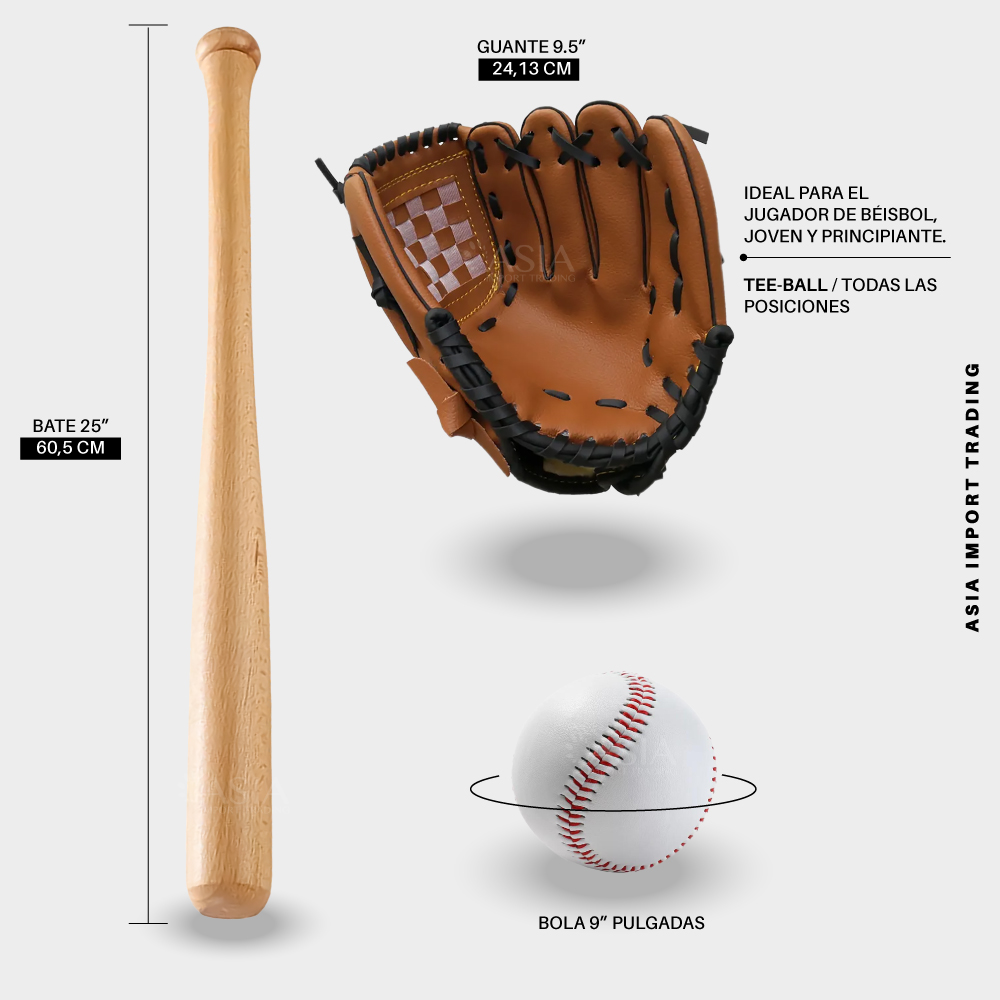 SET BASEBALL PWRFITNESS MADERA BATE - 4