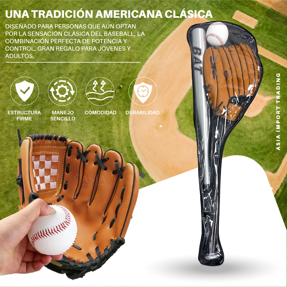 SET BASEBALL BATE ALUMINIO GRIS - 2