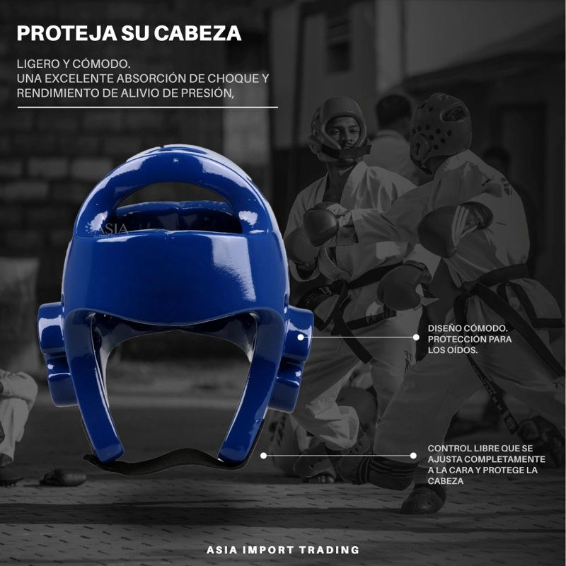 CASCO PWRFITNESS 28 CM BOXEO AZUL TALLA XL - 2