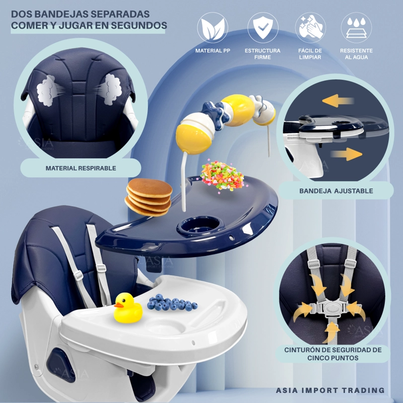 SILLA COMER KIDSTAR INFANTIL AZUL - 2