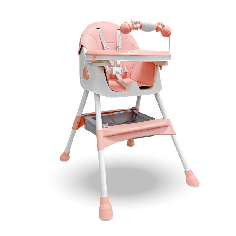 SILLA DE COMER INFANTIL 4 EN 1 KIDSTAR ROSADA – AJUSTABLE, PLEGABLE Y MULTIFUNCIONAL - 1
