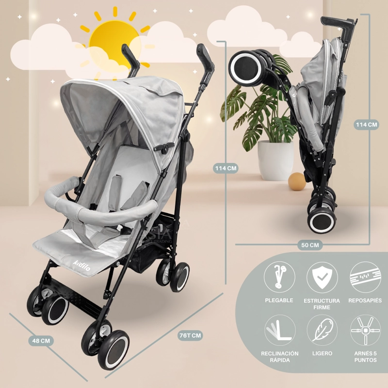 COCHE KIDSTAR PARAGUA GRIS - 4