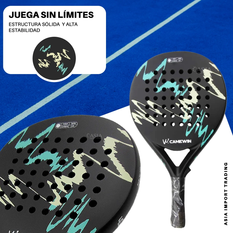PALA PADEL PWRFITNESS EVA NEGRA CON VER MODELO 4018 - 2