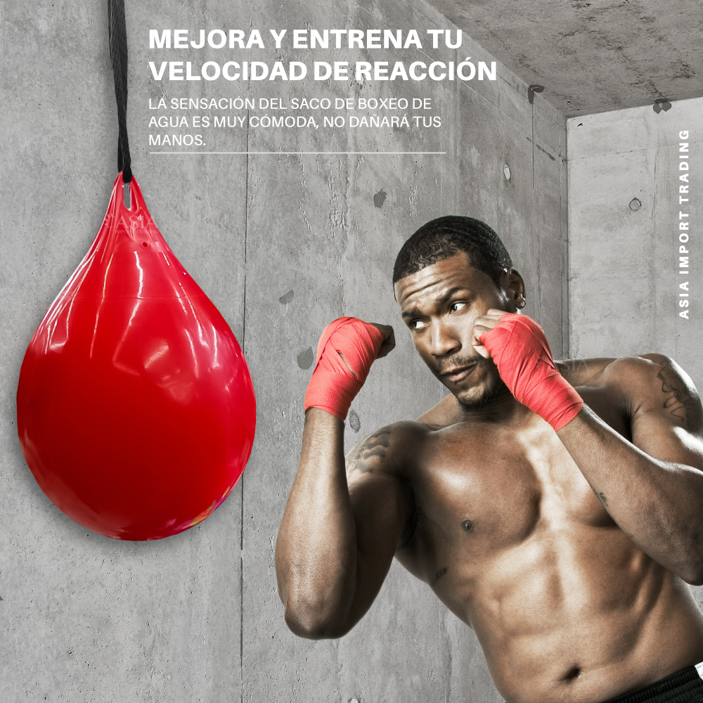 PERA DE BOXEO ROJA RELLENABLE CON AGUA - 2