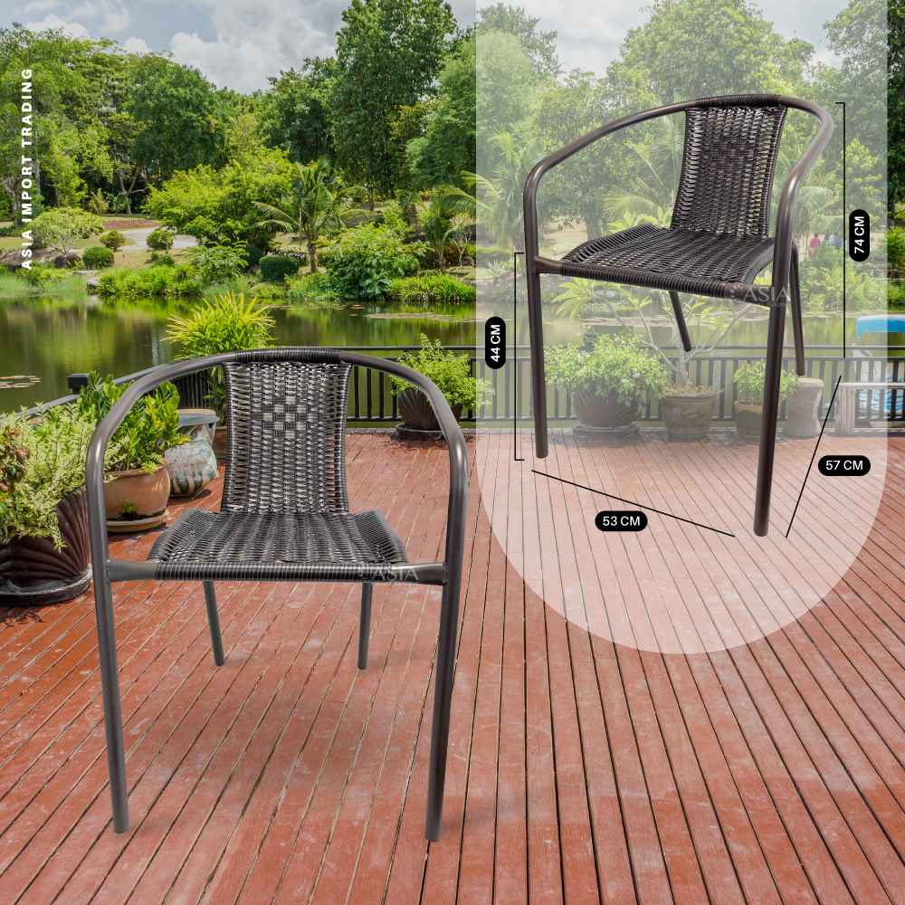SILLA DE TERRAZA HOME&DESIGN CAFE ESTILO RATTAN - 4