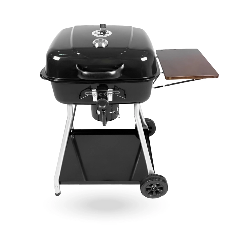 PARRILLA A CARBÓN HOME&DESIGN NEGRO CON TAPA TIPO DOMO Y RUEDAS - 1