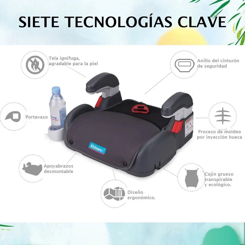 ALZADOR DE AUTO KIDSTAR BOOSTER AZUL CON PORTAVASOS | 22–36 KG (5–12 AÑOS) - 3