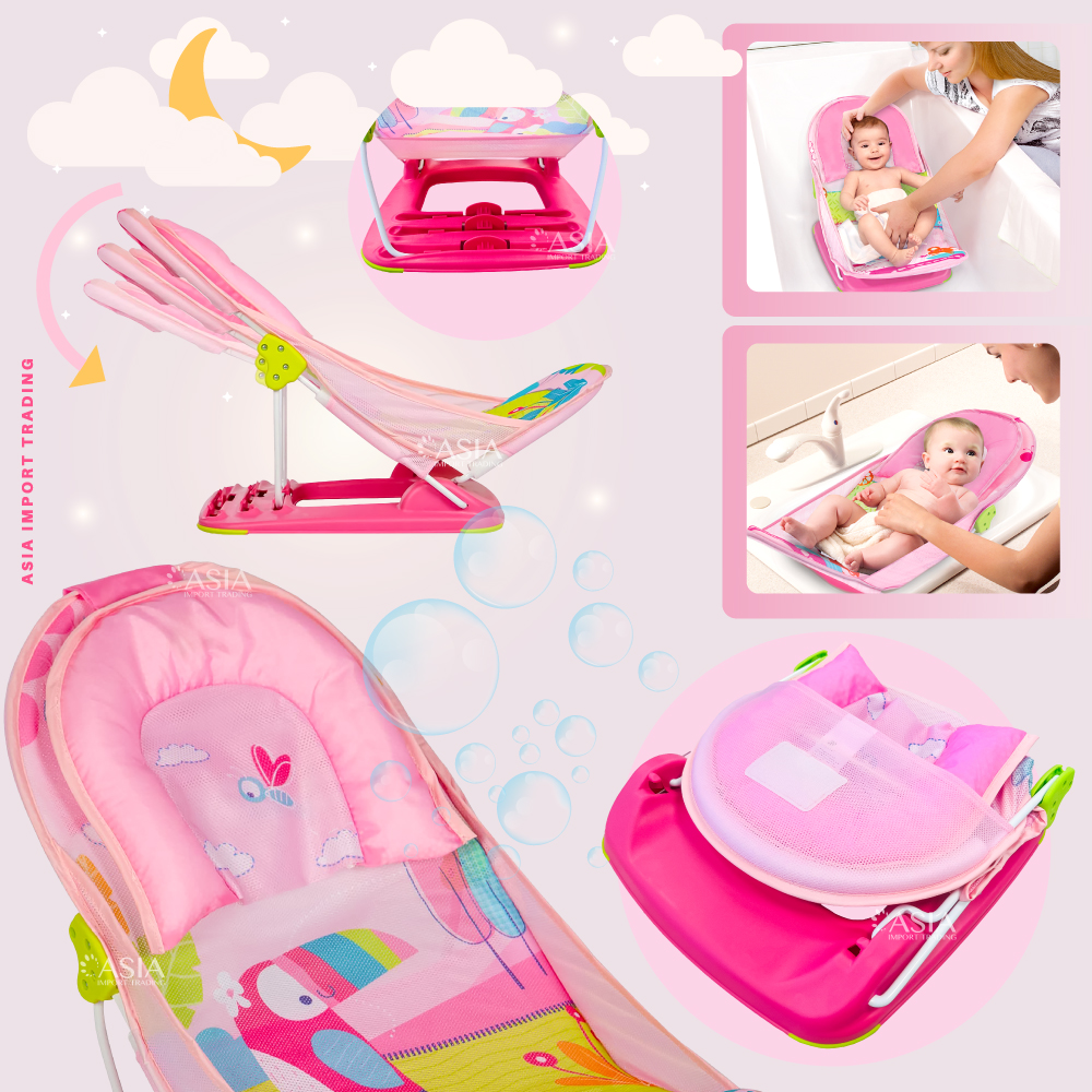 SILLA KIDSTAR EL BAÑO DEL BEBÉ ROSADO - 2